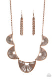 Record-Breaking Radiance - Copper Necklace - Paparazzi Accessories Necklace Bedazzle Me Pretty Mobile Fashion Boutique