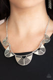 Record-Breaking Radiance - Silver Necklace - Paparazzi Accessories Necklace Bedazzle Me Pretty Mobile Fashion Boutique