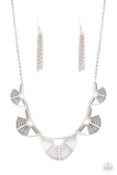 Record-Breaking Radiance - Silver Necklace - Paparazzi Accessories Necklace Bedazzle Me Pretty Mobile Fashion Boutique