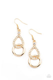Red Carpet Couture - Gold Earrings - Paparazzi Accessories Earrings Bedazzle Me Pretty Mobile Fashion Boutique