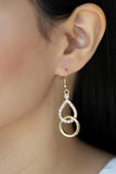 Red Carpet Couture - Gold Earrings - Paparazzi Accessories Earrings Bedazzle Me Pretty Mobile Fashion Boutique