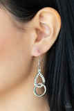 Red Carpet Couture - White Earrings - Paparazzi Accessories Earrings Bedazzle Me Pretty Mobile Fashion Boutique