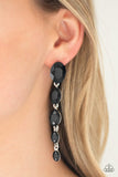 Red Carpet Radiance - Black Earrings - Paparazzi Accessories Earrings Bedazzle Me Pretty Mobile Fashion Boutique