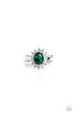 Red Carpet Reveal - Green Ring - Paparazzi Accessories Ring Bedazzle Me Pretty Mobile Fashion Boutique