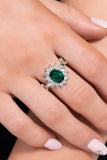 Red Carpet Reveal - Green Ring - Paparazzi Accessories Ring Bedazzle Me Pretty Mobile Fashion Boutique