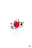 Red Carpet Reveal - Red Ring - Paparazzi Accessories Ring Bedazzle Me Pretty Mobile Fashion Boutique