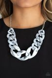 Red-HAUTE Mama - White Necklace - Paparazzi Accessories Necklace Bedazzle Me Pretty Mobile Fashion Boutique