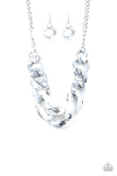 Red-HAUTE Mama - White Necklace - Paparazzi Accessories Necklace Bedazzle Me Pretty Mobile Fashion Boutique