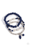 Redefined Romance - Blue Bracelet - Paparazzi Accessories Bracelet Bedazzle Me Pretty Mobile Fashion Boutique