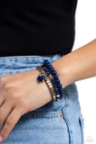 Redefined Romance - Blue Bracelet - Paparazzi Accessories Bracelet Bedazzle Me Pretty Mobile Fashion Boutique