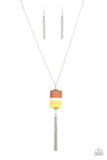 Reel It In - Yellow Necklace - Paparazzi Accessories Necklace Bedazzle Me Pretty Mobile Fashion Boutique