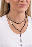 Reeling in Radiance - Black Necklace - Paparazzi Accessories Necklace Bedazzle Me Pretty Mobile Fashion Boutique