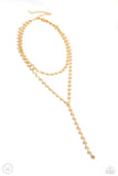 Reeling in Radiance - Gold Necklace - Paparazzi Accessories Necklace Bedazzle Me Pretty Mobile Fashion Boutique