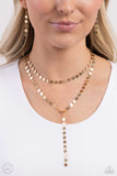 Reeling in Radiance - Gold Necklace - Paparazzi Accessories Necklace Bedazzle Me Pretty Mobile Fashion Boutique