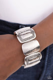 Refined Radiance - Silver Bracelet - Paparazzi Accessories Bracelet Bedazzle Me Pretty Mobile Fashion Boutique