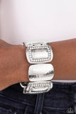 Refined Radiance - White Bracelet - Paparazzi Accessories Bracelet Bedazzle Me Pretty Mobile Fashion Boutique