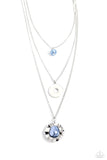 Refined Reaction - Blue Necklace - Paparazzi Accessories Necklace Bedazzle Me Pretty Mobile Fashion Boutique
