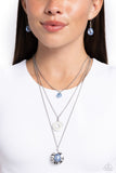 Refined Reaction - Blue Necklace - Paparazzi Accessories Necklace Bedazzle Me Pretty Mobile Fashion Boutique