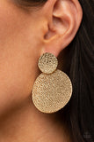 Refined Relic - Gold Post Earrings - Paparazzi Accessories Post Earrings Bedazzle Me Pretty Mobile Fashion Boutique