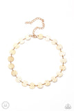 Reflection Detection - Gold Necklace - Paparazzi Accessories Necklace Bedazzle Me Pretty Mobile Fashion Boutique