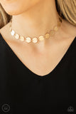 Reflection Detection - Gold Necklace - Paparazzi Accessories Necklace Bedazzle Me Pretty Mobile Fashion Boutique