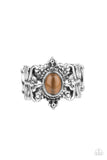 Reformed Refinement - Brown Ring - Paparazzi Accessories Ring Bedazzle Me Pretty Mobile Fashion Boutique