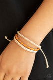 Refreshingly Rural - Orange Bracelet - Paparazzi Accessories Bracelet Bedazzle Me Pretty Mobile Fashion Boutique