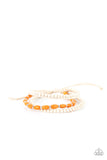 Refreshingly Rural - Orange Bracelet - Paparazzi Accessories Bracelet Bedazzle Me Pretty Mobile Fashion Boutique