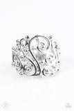 REGAL Advice - Silver Ring - Paparazzi Accessories Ring Bedazzle Me Pretty Mobile Fashion Boutique