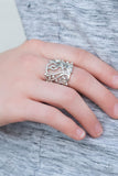REGAL Advice - Silver Ring - Paparazzi Accessories Ring Bedazzle Me Pretty Mobile Fashion Boutique