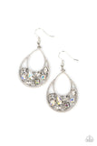 Regal Recreation - White Earrings - Paparazzi Accessories Earrings Bedazzle Me Pretty Mobile Fashion Boutique