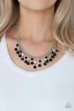 Regal Refinement - Black Necklace - Paparazzi Accessories Necklace Bedazzle Me Pretty Mobile Fashion Boutique