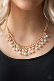 Regal Refinement - Gold Necklace - Paparazzi Accessories Necklace Bedazzle Me Pretty Mobile Fashion Boutique
