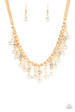 Regal Refinement - Gold Necklace - Paparazzi Accessories Necklace Bedazzle Me Pretty Mobile Fashion Boutique