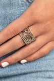 Regal Reflections - Brown Ring - Paparazzi Accessories Ring Bedazzle Me Pretty Mobile Fashion Boutique