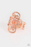 Regal Regalia - Copper Ring - Paparazzi Accessories Ring Bedazzle Me Pretty Mobile Fashion Boutique