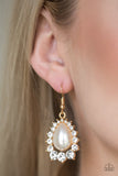 Regal Renewal - Gold Earrings - Paparazzi Accessories Earrings Bedazzle Me Pretty Mobile Fashion Boutique