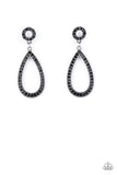 Regal Revival - Black Post Earrings - Paparazzi Accessories Post Earrings Bedazzle Me Pretty Mobile Fashion Boutique