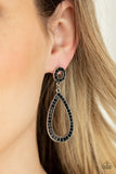 Regal Revival - Black Post Earrings - Paparazzi Accessories Post Earrings Bedazzle Me Pretty Mobile Fashion Boutique