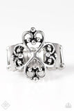 Regal Romance - Silver Ring - Paparazzi Accessories Ring Bedazzle Me Pretty Mobile Fashion Boutique