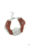Regal Rose - Brown Bracelet - Paparazzi Accessories Bracelet Bedazzle Me Pretty Mobile Fashion Boutique
