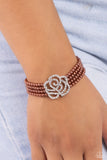 Regal Rose - Brown Bracelet - Paparazzi Accessories Bracelet Bedazzle Me Pretty Mobile Fashion Boutique
