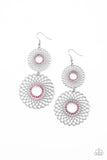 Regal Roulette - Pink Earrings - Paparazzi Accessories Earrings Bedazzle Me Pretty Mobile Fashion Boutique