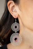Regal Roulette - Pink Earrings - Paparazzi Accessories Earrings Bedazzle Me Pretty Mobile Fashion Boutique