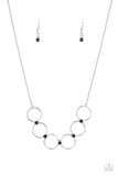 Regal Society - Purple Necklace - Paparazzi Accessories Necklace Bedazzle Me Pretty Mobile Fashion Boutique