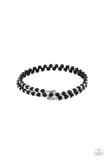 Regal Wraparound - Black Bracelet - Paparazzi Accessories Bracelet Bedazzle Me Pretty Mobile Fashion Boutique