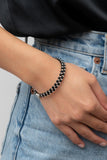 Regal Wraparound - Black Bracelet - Paparazzi Accessories Bracelet Bedazzle Me Pretty Mobile Fashion Boutique