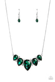 Regally Refined - Green Necklace - Paparazzi Accessories Necklace Bedazzle Me Pretty Mobile Fashion Boutique
