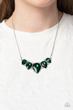 Regally Refined - Green Necklace - Paparazzi Accessories Necklace Bedazzle Me Pretty Mobile Fashion Boutique
