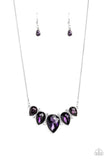Regally Refined - Purple Necklace - Paparazzi Accessories Necklace Bedazzle Me Pretty Mobile Fashion Boutique